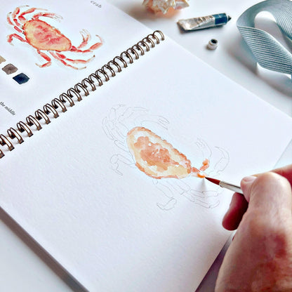 Beginner-Friendly Watercolor Workbook Set with 12 Colors Paint Set & Brush & Palette
